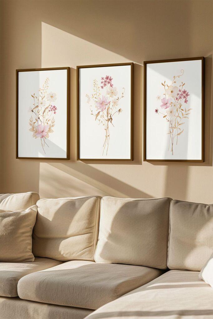 Слика во рамка Wallity Artvmodel19, 33x48 см, 3 дела