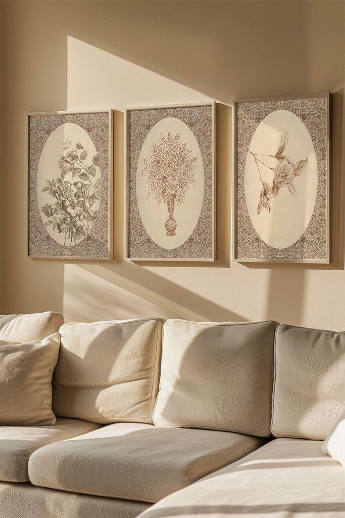 Слика во рамка Wallity Artsmdf3Lu7, 33x48 см, 3 дела