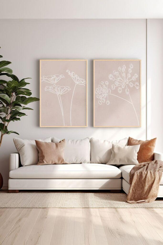 Wallity врамена слика Ersy2Limodel45, 33x48 см, 2 дела