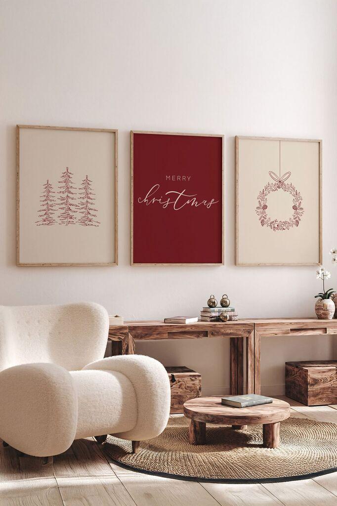 Слика во рамка Wallity Nwyearmdl5, 33x48 см, 3 дела