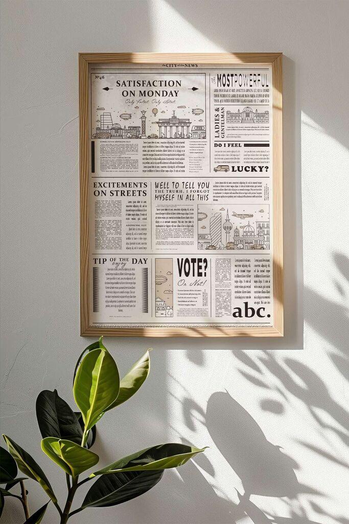 Слика во рамка Wallity NWSPPRMDL2, 33x48 см