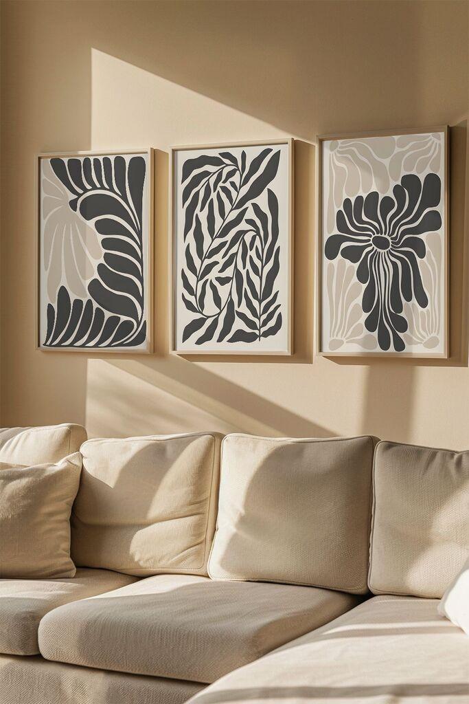 Слика во рамка Wallity Artvmodel32, 33x48 см, 3 дела