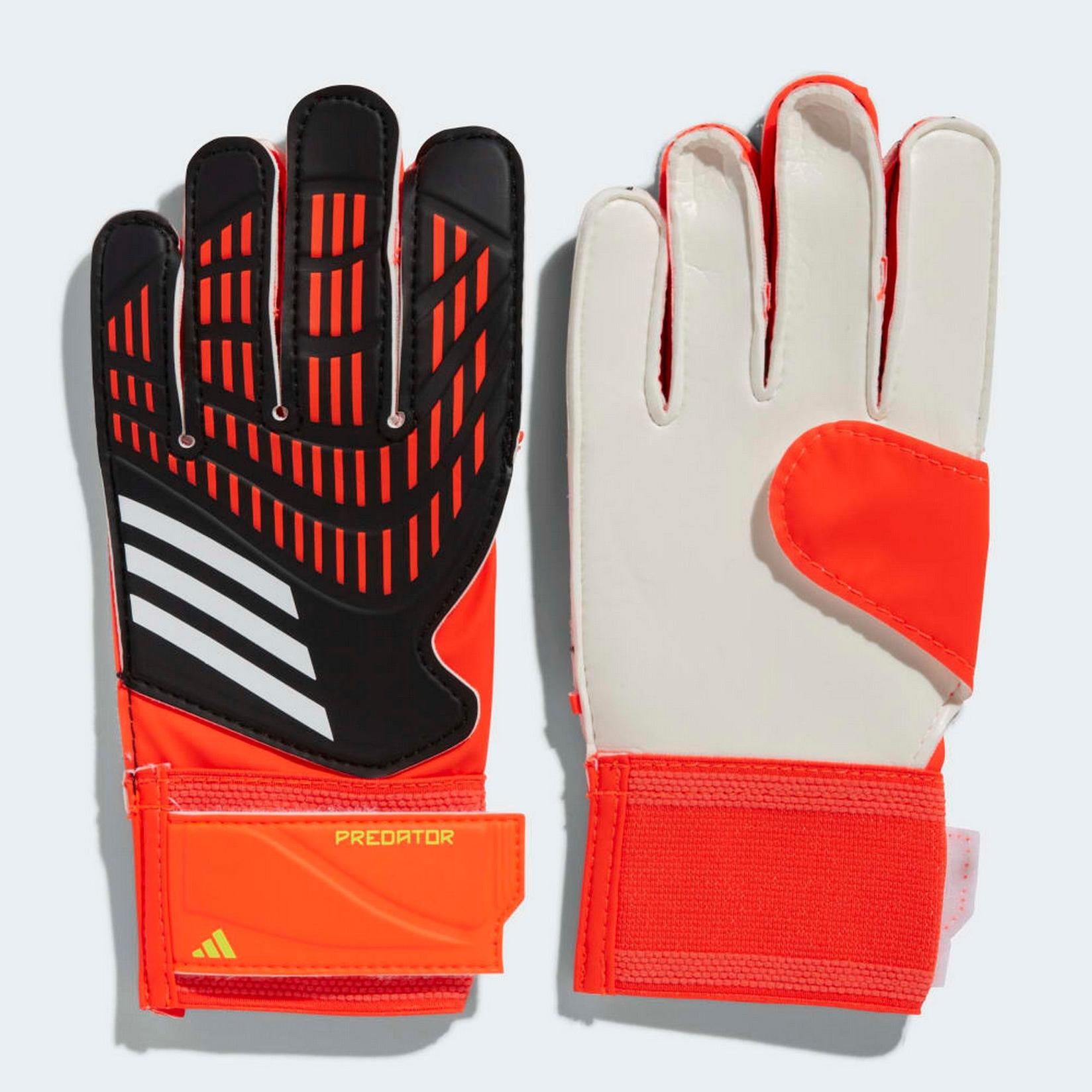 Детски голмански ракавици ADIDAS Predator Gloves, црвено-црни