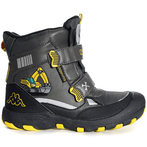 KAPPA Чизми за момчиња 260632K Road Tex K, сиво-жолти