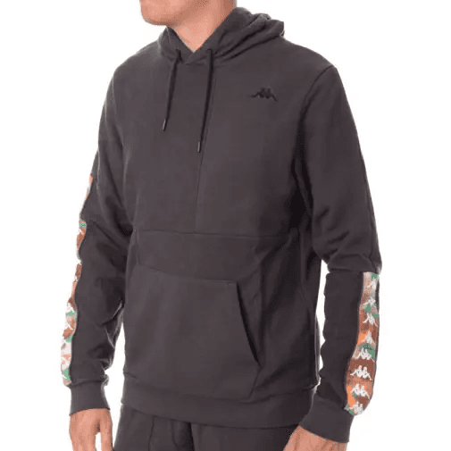 KAPPA Машки дуксер 222 Banda Gwill Graphik Banda Tape, Темно Сиви