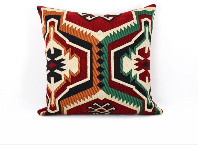 Aberto Design Esmeli v2 Црвена Декоративна перница, 50 x 50 см, Шарена