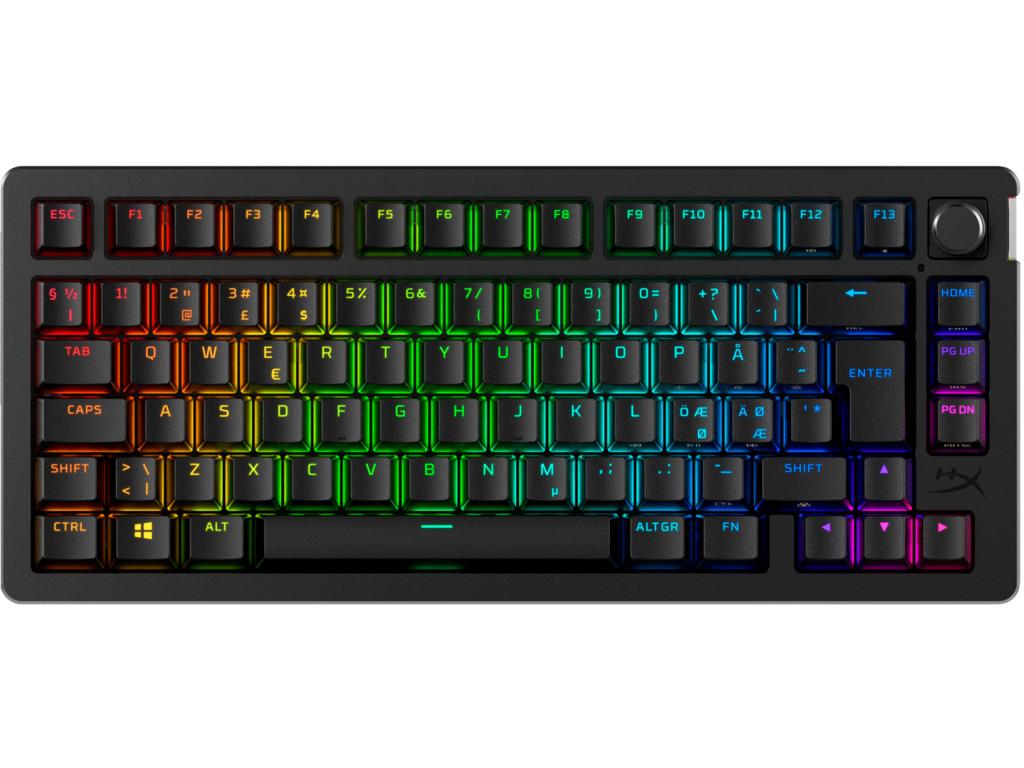 HyperX Безжична тастатура за игри Alloy Rise 75, механичка, црна