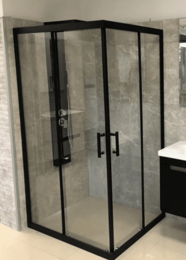 AQUALUX Параван Fedora livorno black 5mm проdzирно