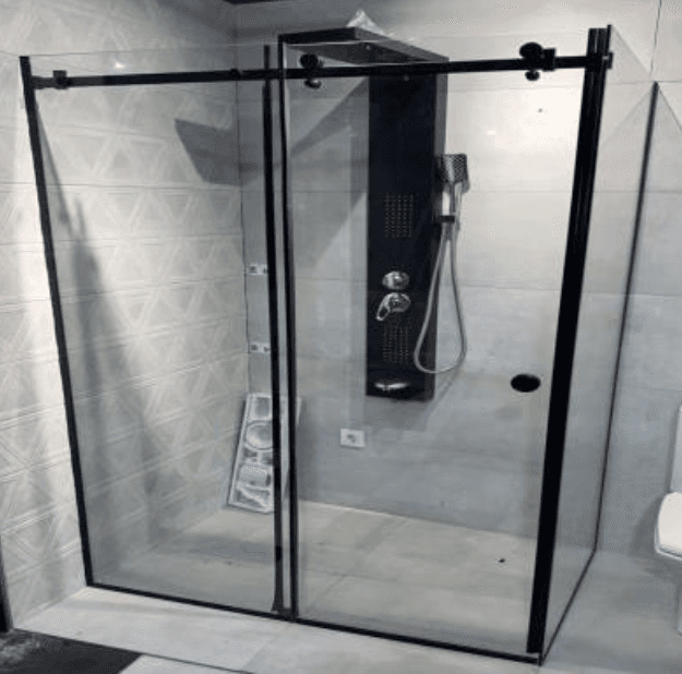 AQUALUX Параван Modena black 8мм проdzирна