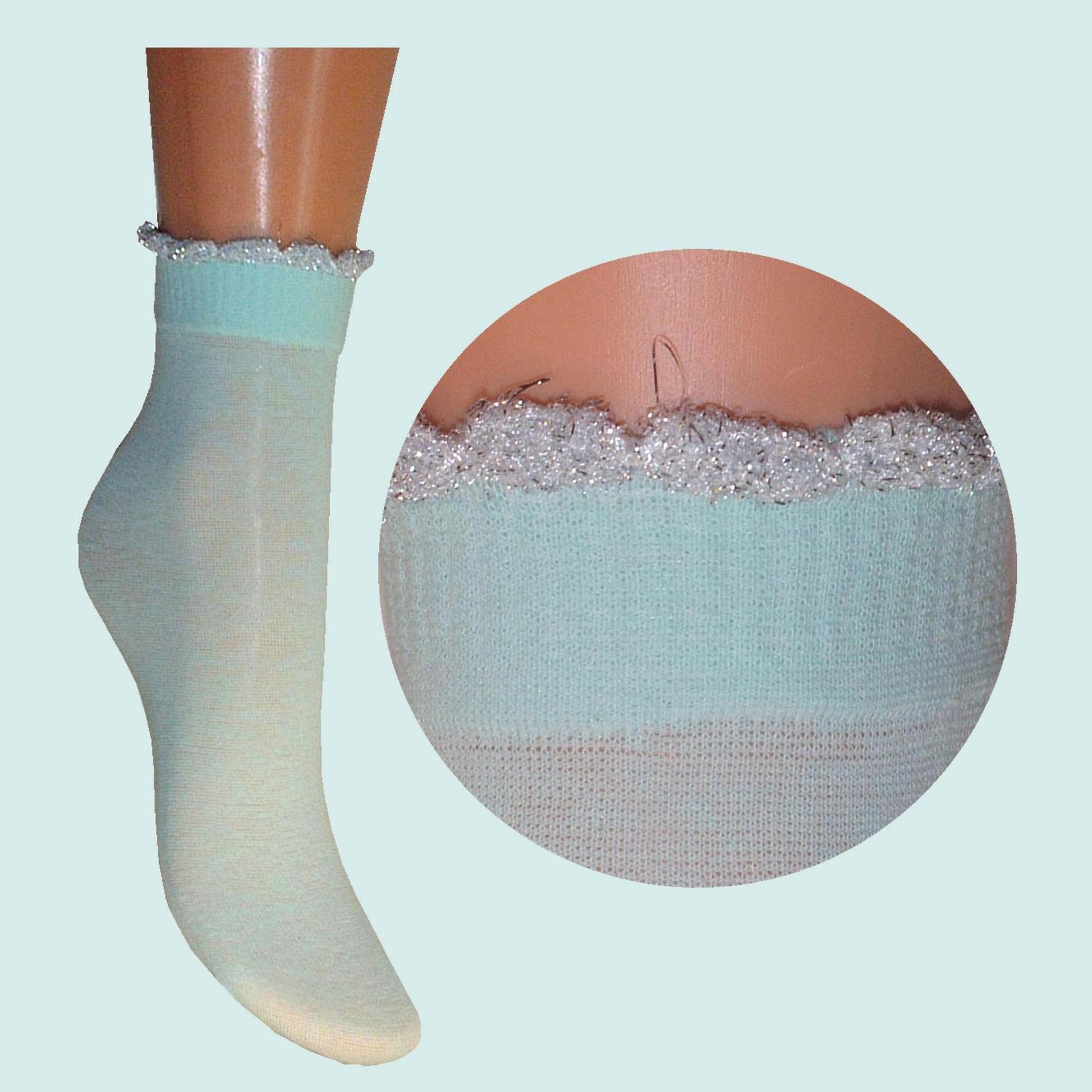 ARAI Женски памучни чорапи со украсен ластик украсени