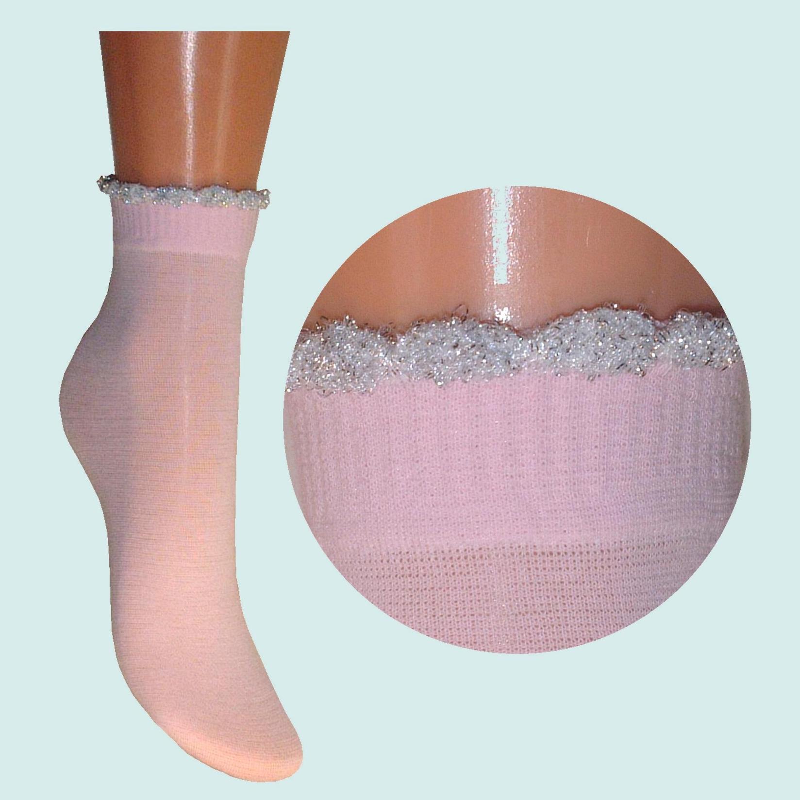 ARAI Женски памучни чорапи со украсен ластик