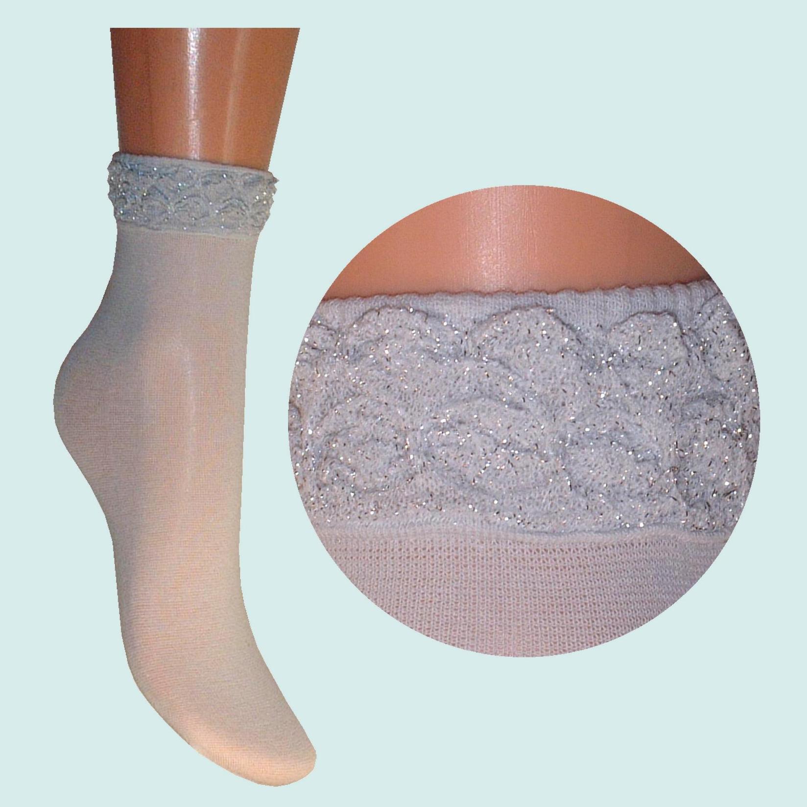 ARAI Женски памучни чорапи со украсен ластик