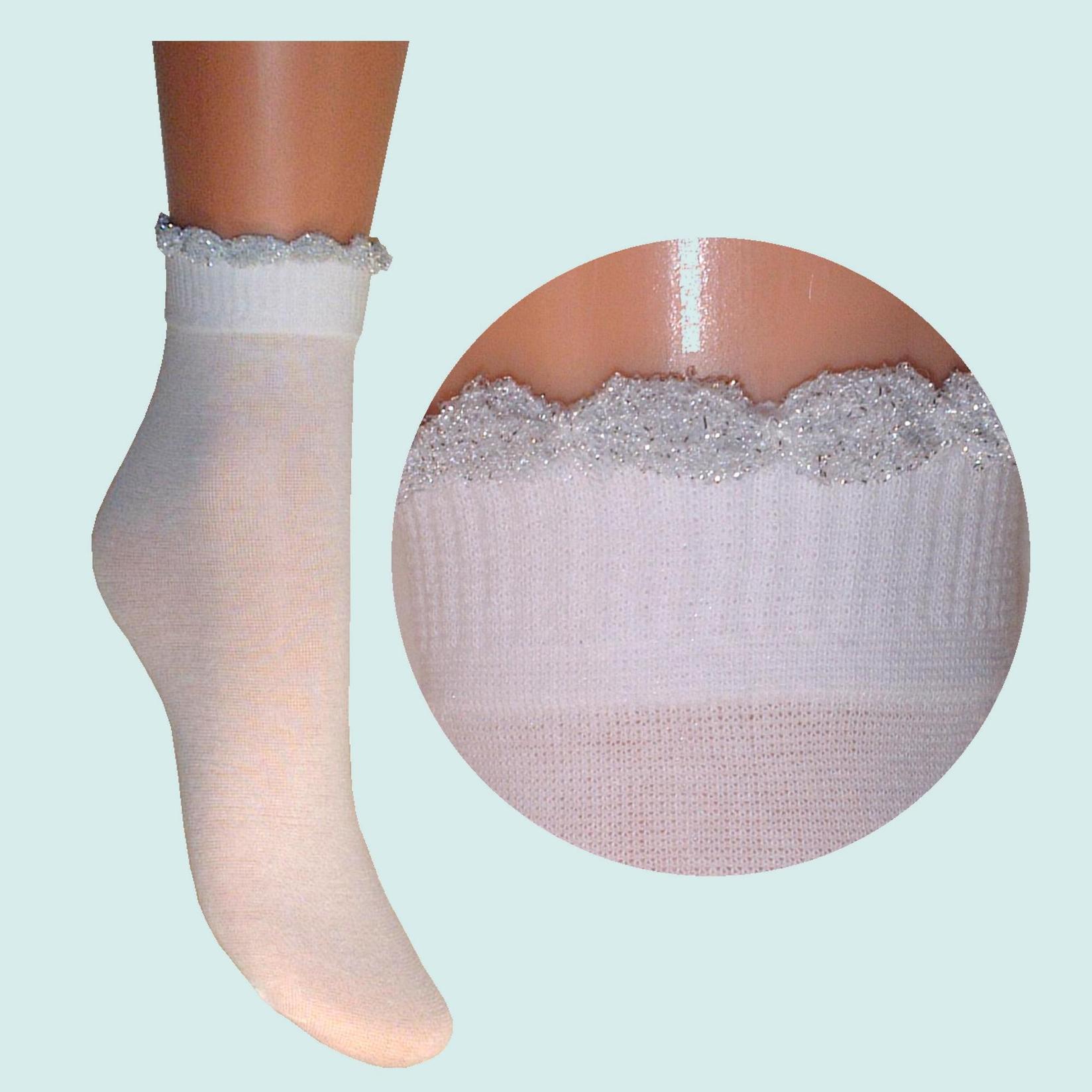 ARAI Женски памучни чорапи со украсен ластик