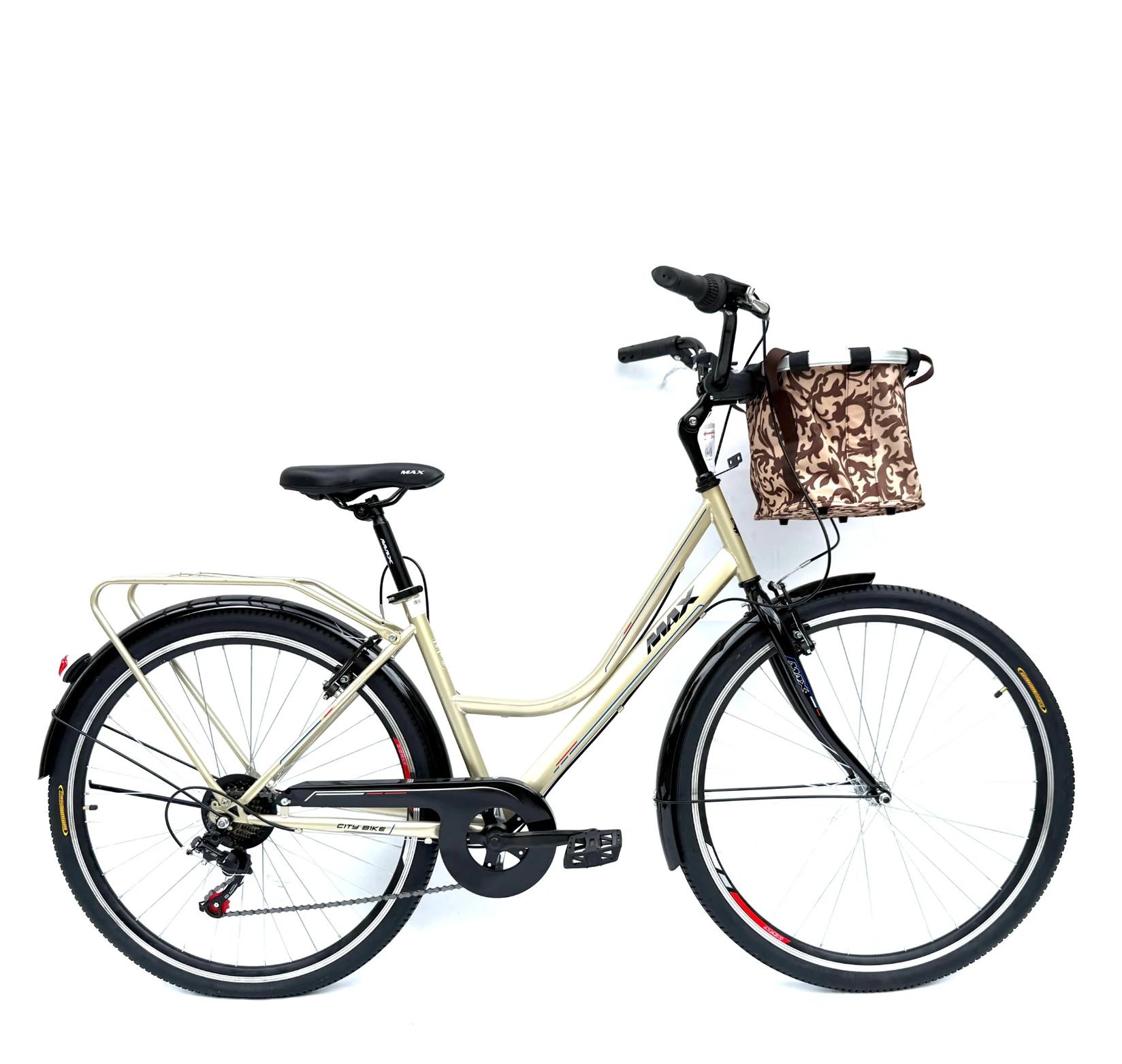 Max Велосипед CITY UNISEX gold 11.0 28" со корпа крем