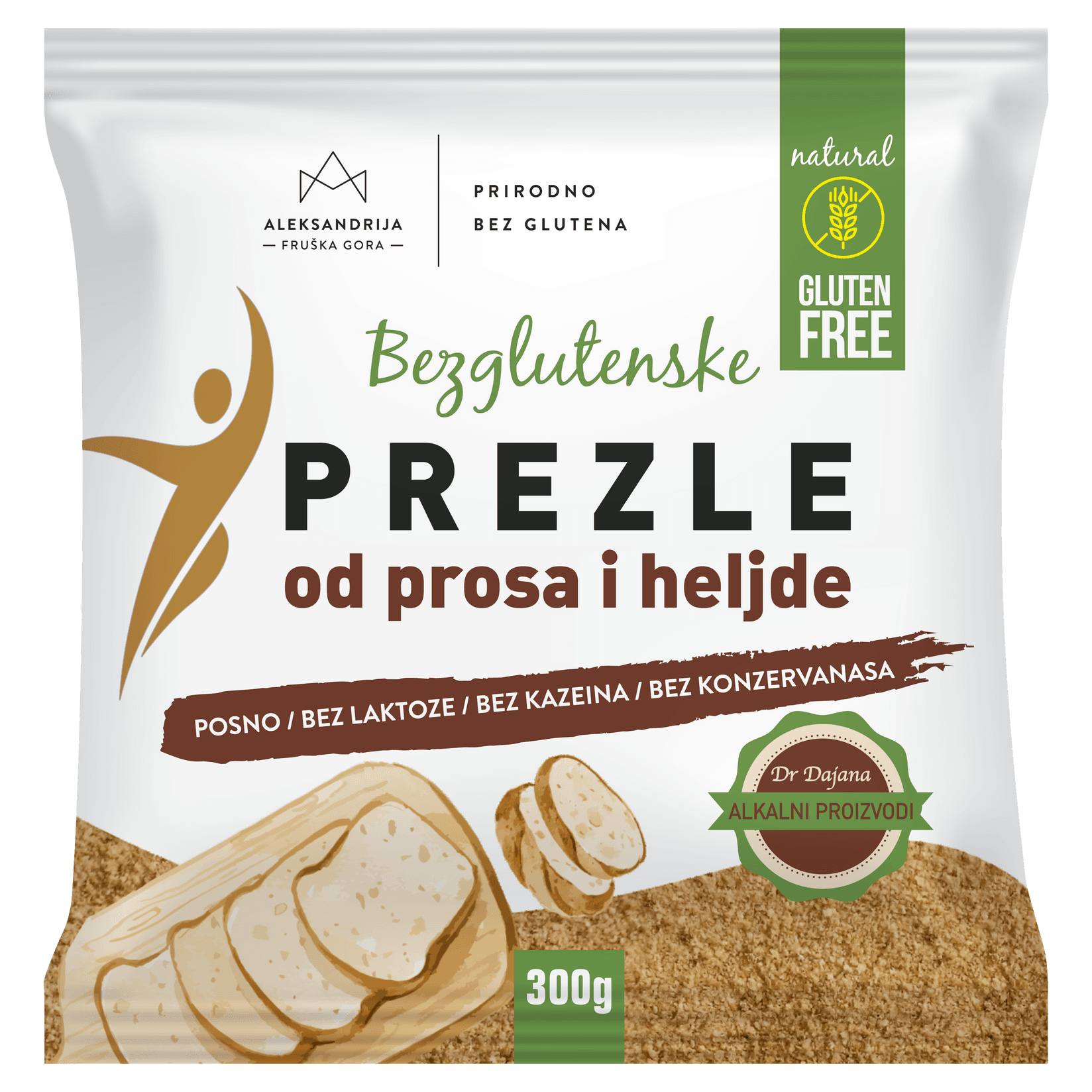 АЛЕКСАНДРИЈА Презла без глутен направена од просо и хељда