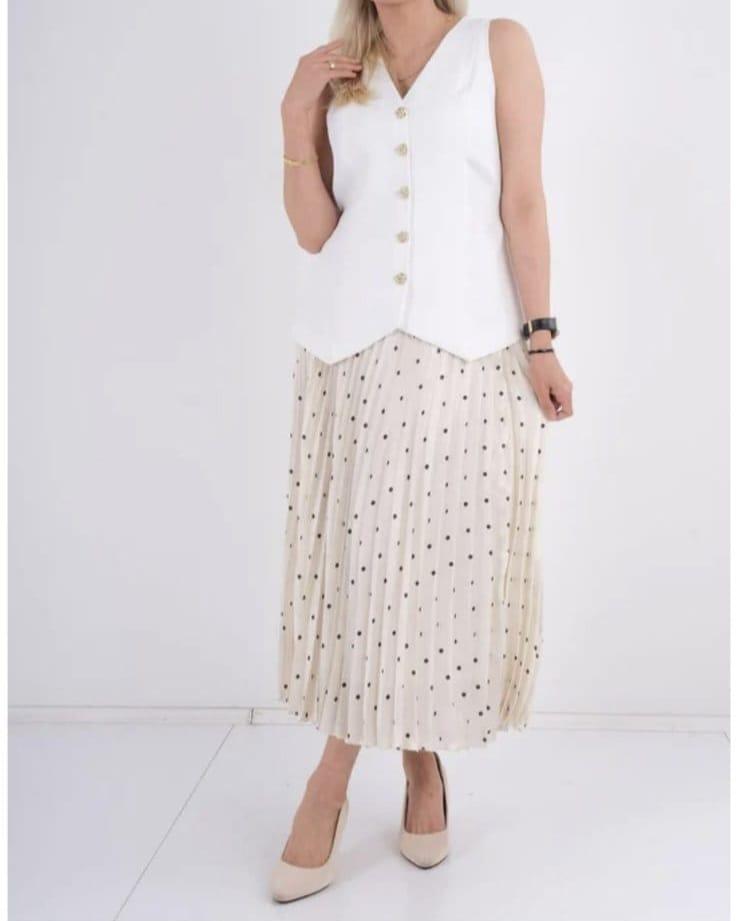 JOYMISS Женско Здолниште Крем Со Точки