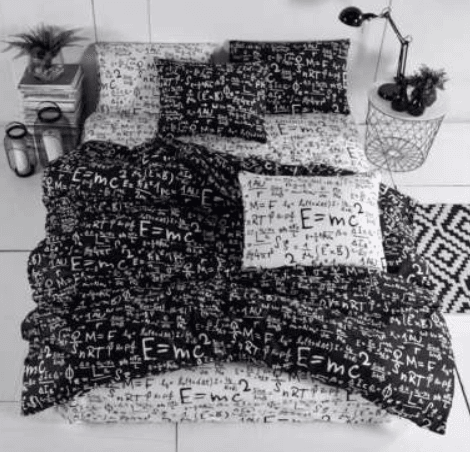 CHERRY Math Постелнина црна 3 парчиња 200х200cm