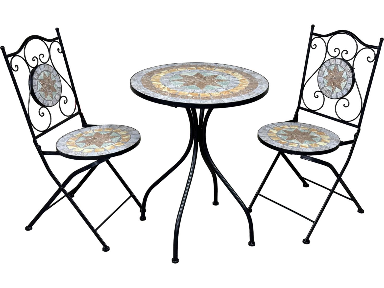 Сет Маса + 2 Столици Мозаик 1360