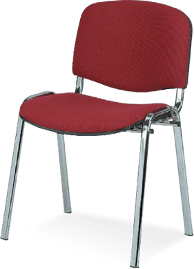 ANTARES Посетителски стол Таурус хром основа бордо