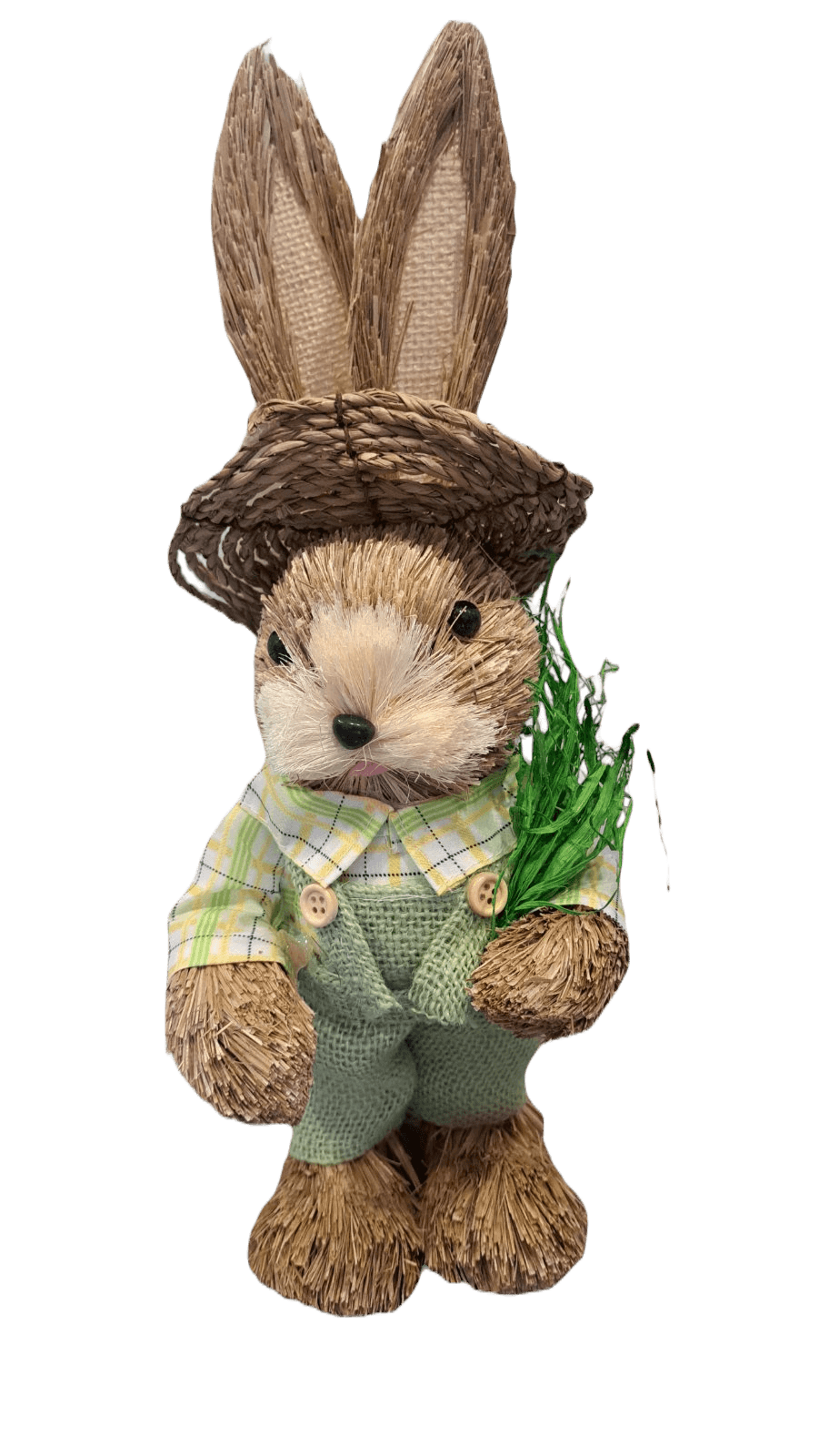 Сламено Велигденско Зајче 40 cm Зелено