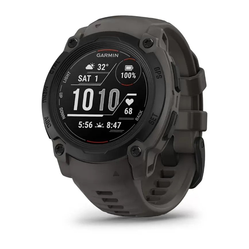 Garmin Смарт часовник Instinct E – 45 mm, Black, Charcoal Band