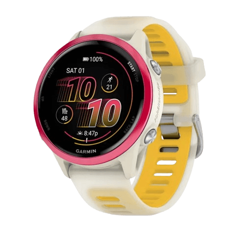 Garmin Forerunner 570 - 42Mm Raspberry Aluminum With Translucent Bone/Mango