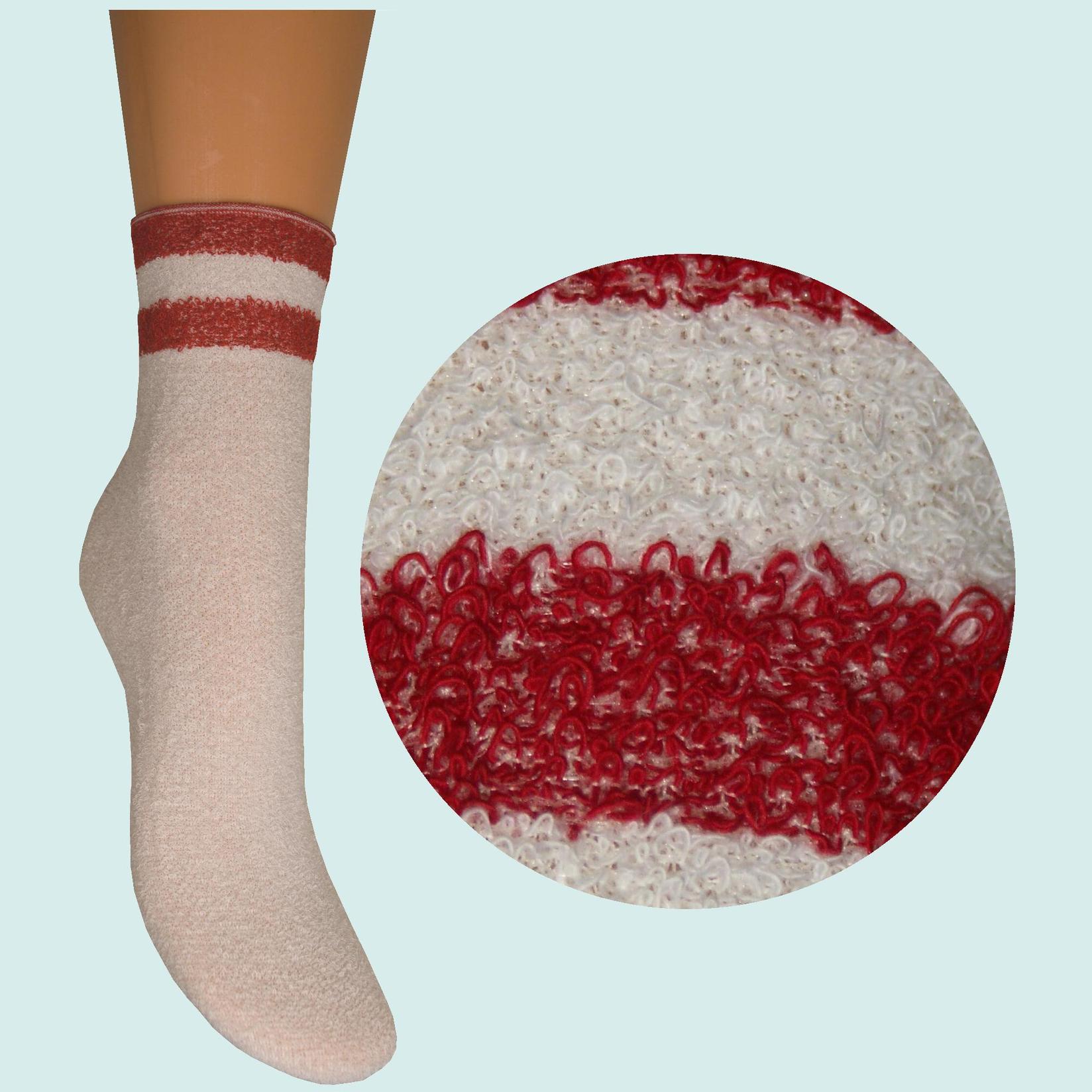 ARAI Женски Чорапи Фротир Бела со Црвена