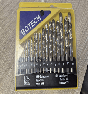 Botech Комплет брусена бургија за метал според Din 338-G (F1-F10) пластична кутија