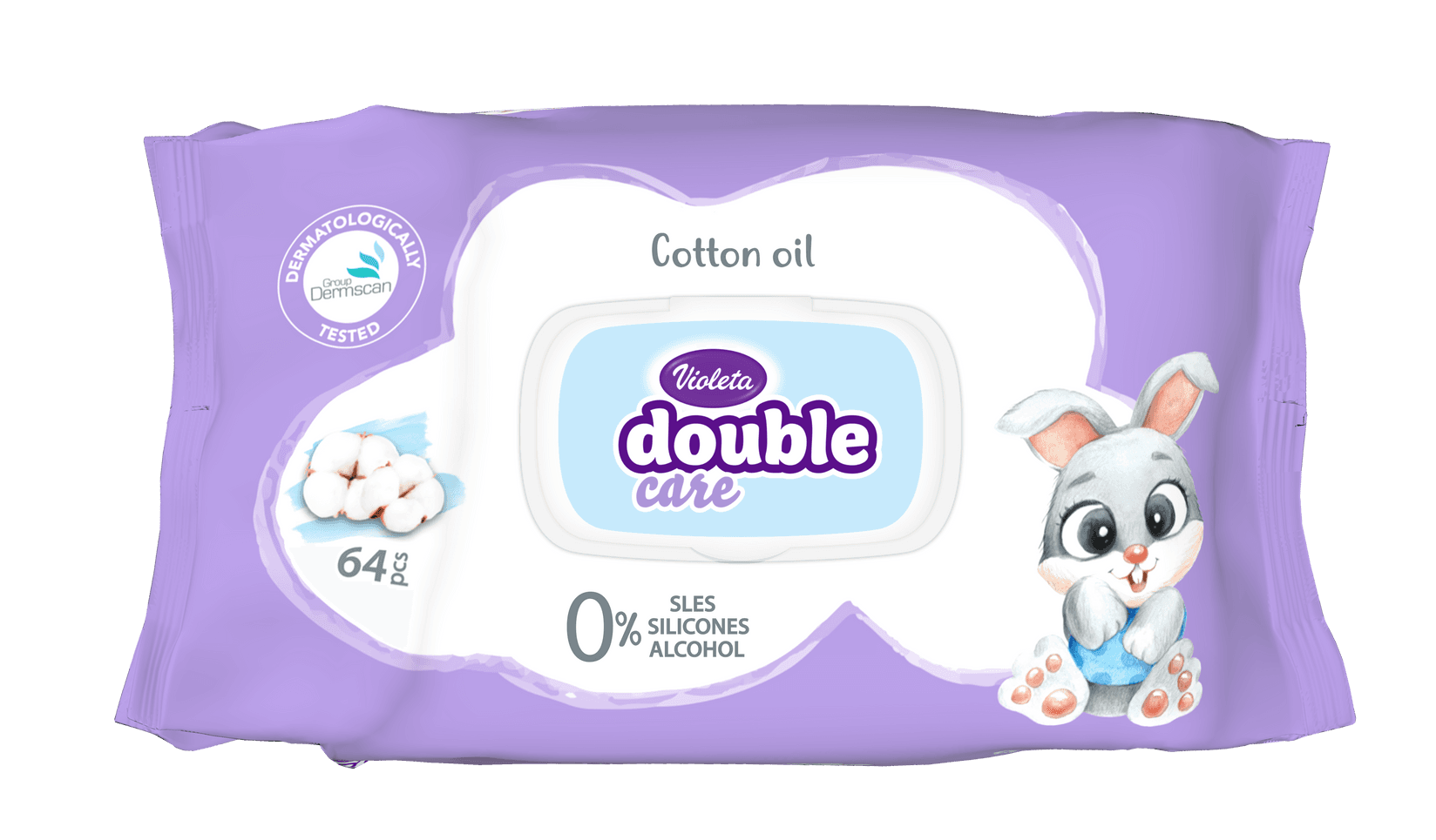 VIOLETA Влажни марамици бебе cotton oil 64/1