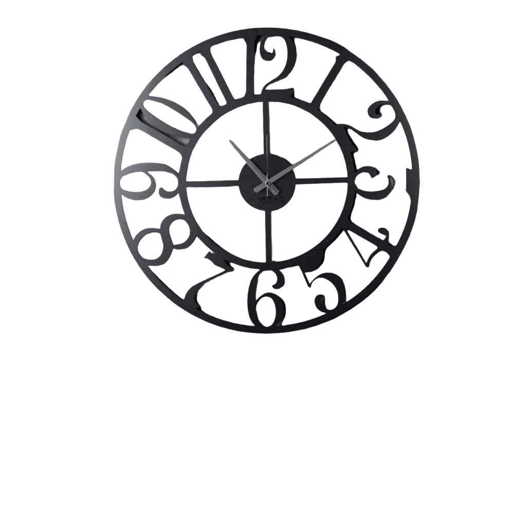 Dzиден часовник WALLXPERT Circle XL, црн