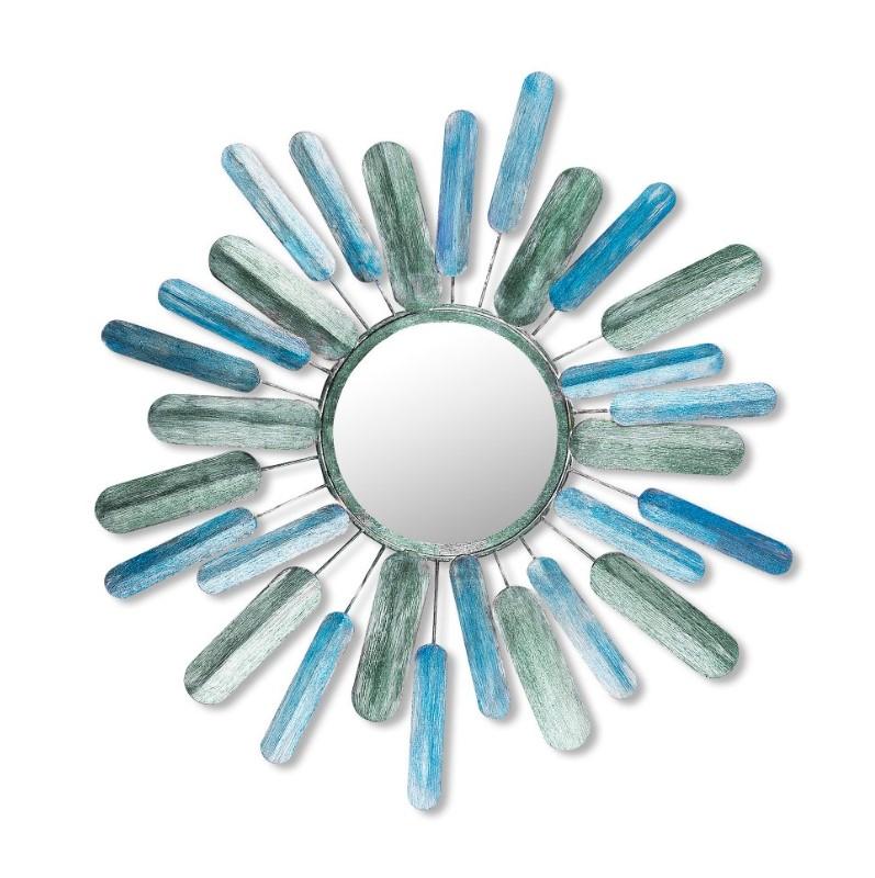 Wallity декорација за ѕид Огледало Сонце, 75x75 см