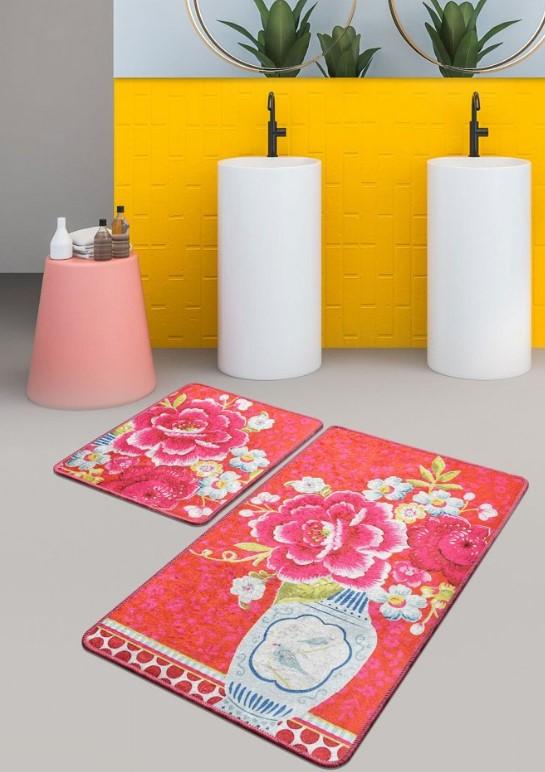 L'essentiel Maison Vaso Сина патос за бања, 2 парчиња, Шарена