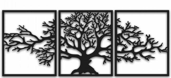 Wallity MT 007 Dzидна декорација, 3 парчиња, црна