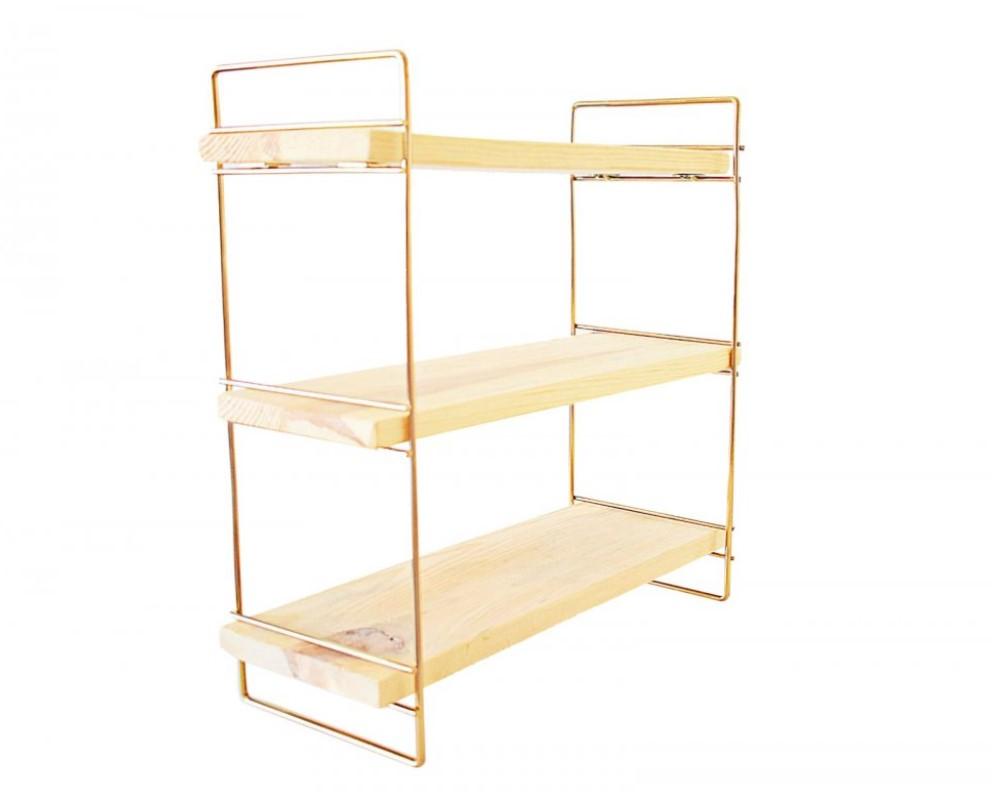 Wallxpert 498HFT1108 Dzидна полица, беж-златна