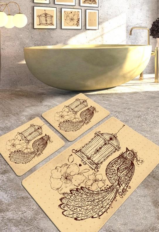 L'essentiel Maison Malurus патос за бања, 3 парчиња, Крем