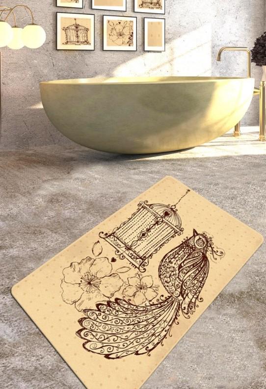 Тепих за бања L'essentiel Maison Malurus, 70x120 см, крем боја