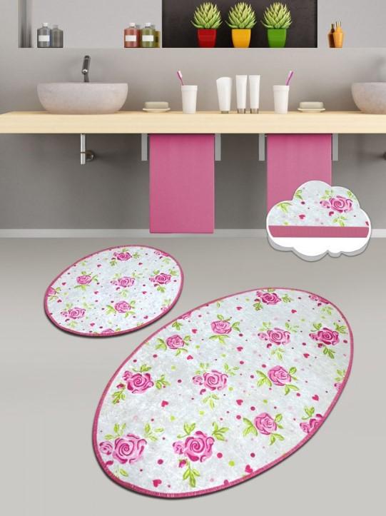 L'essentiel Maison тепих за бања Frezya, 2 парчиња, розев