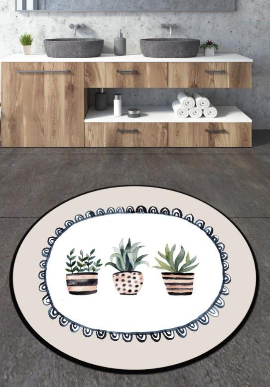 Простирка за бања L'essentiel Maison Guipure, 80cm, беж-бело