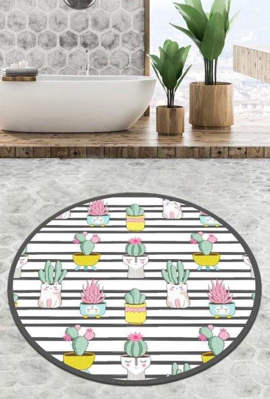 Простирка за бања L'Essentiel Maison Catinus Cactus, 100cm, Шарена