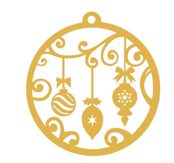 Wallity XMASGOLD 028 Декорација за dzид, 60x64 см, златни бои