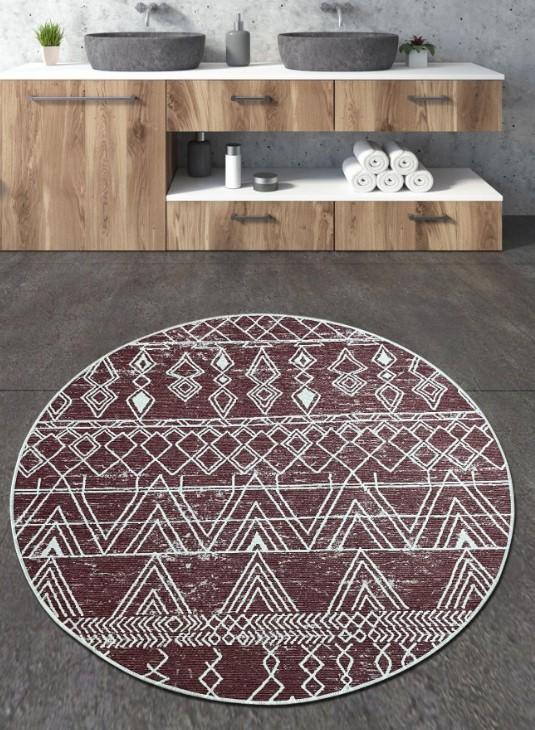 L'essentiel Maison тепих за бања Straordinario, 200cm, Бордо-бело