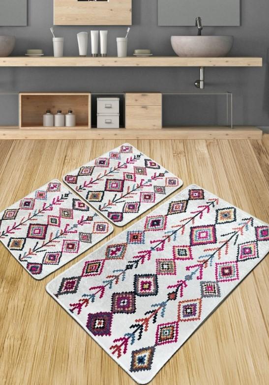 L'essentiel Maison Raje патос за бања, 3 парчиња, Шарена