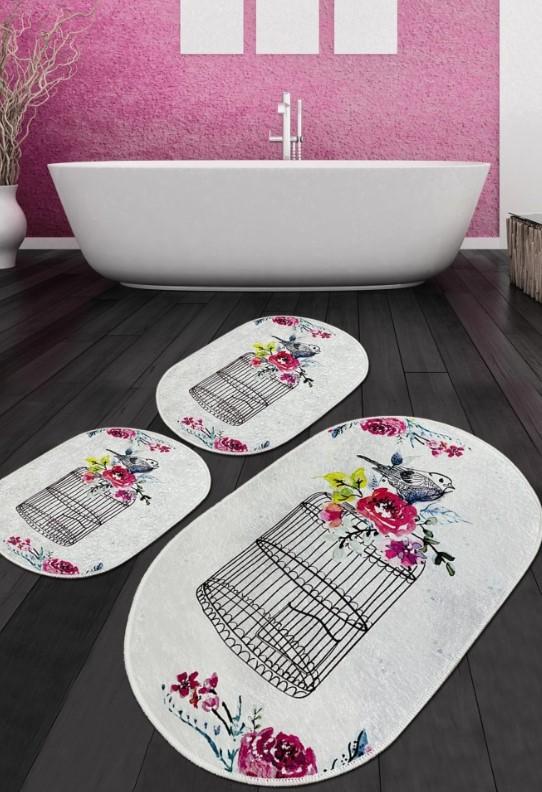 L'Essentiel Maison подлога за бања Кејџ, 3 парчиња, Шарена