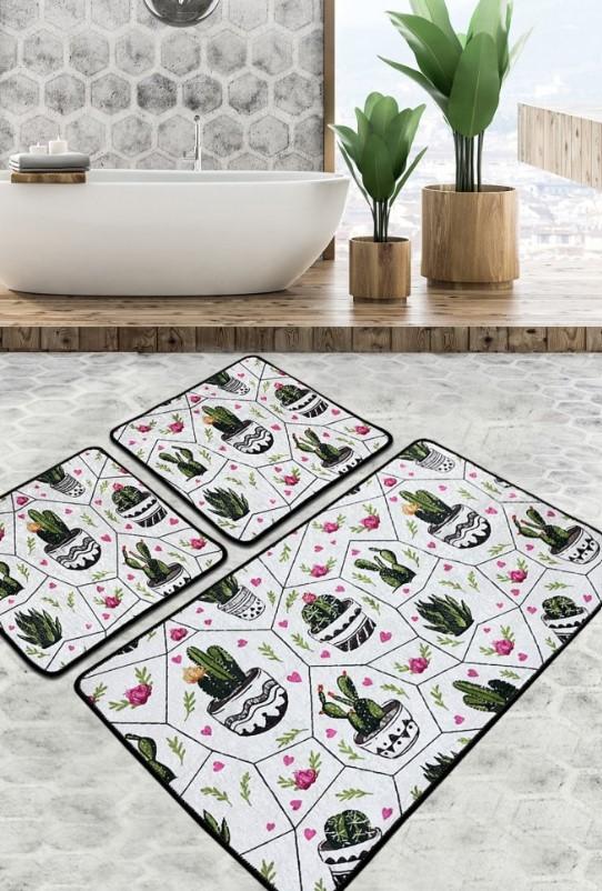 Простирка за бања L'essentiel Maison Glauce, 3 парчиња, Шарена