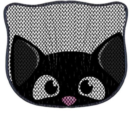 Wallxpert Kdkafa014 Подлога за мачки, 50x40 см, црна