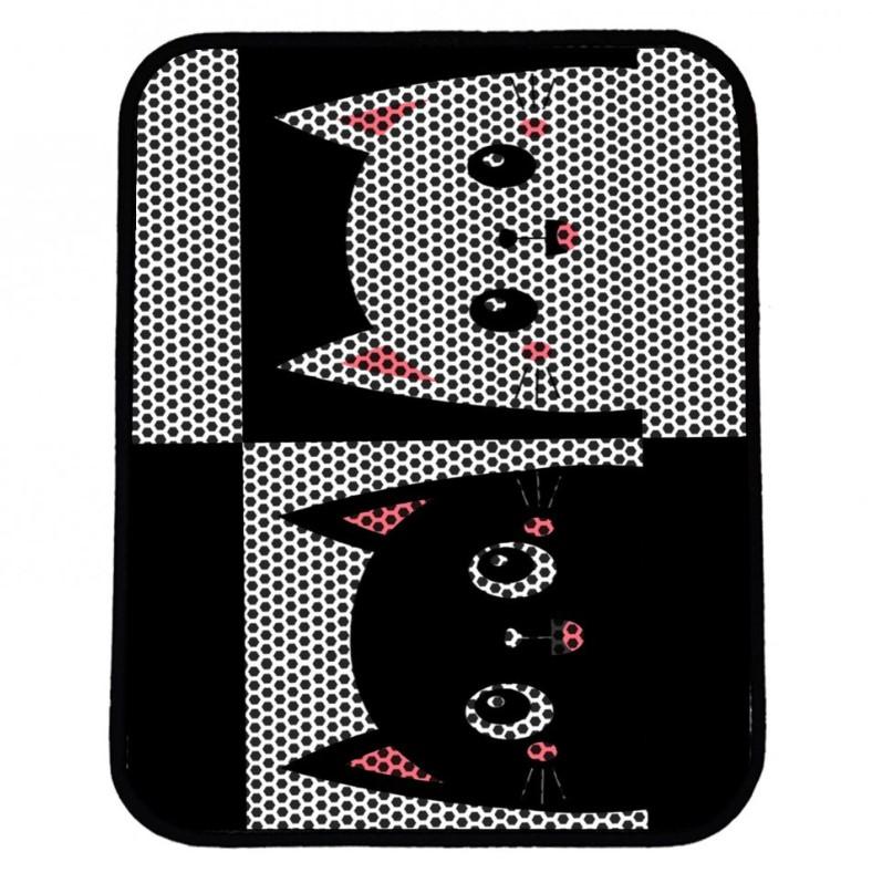 Wallxpert Nrszn0051 Подлога за мачки, 45x60 см, црно-бела