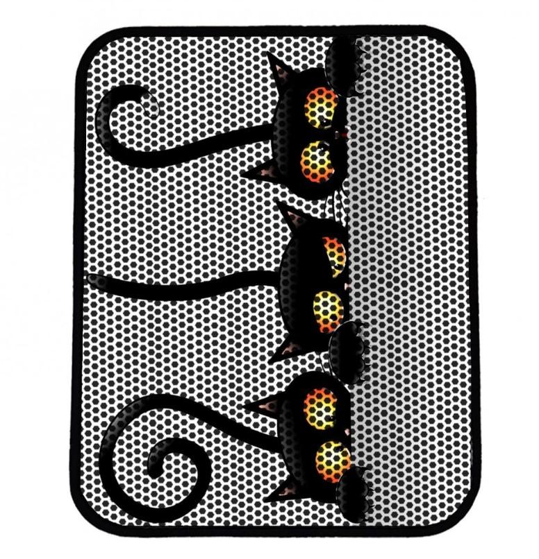 Wallxpert Nrszn0127 Подлога за мачки, 45x60 см, црно-бела