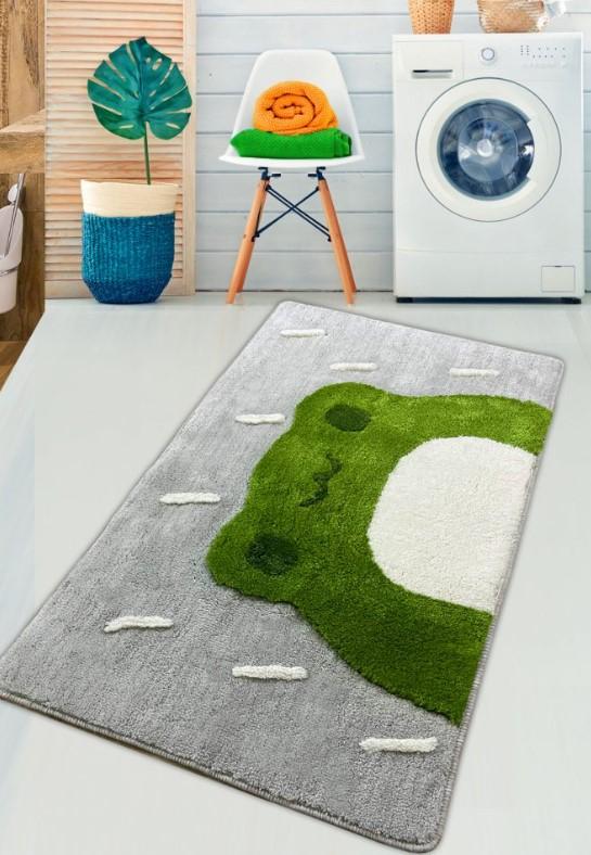 L'essentiel Maison тепих за бања Gemba 1, 70x120cm, сиво-зелена