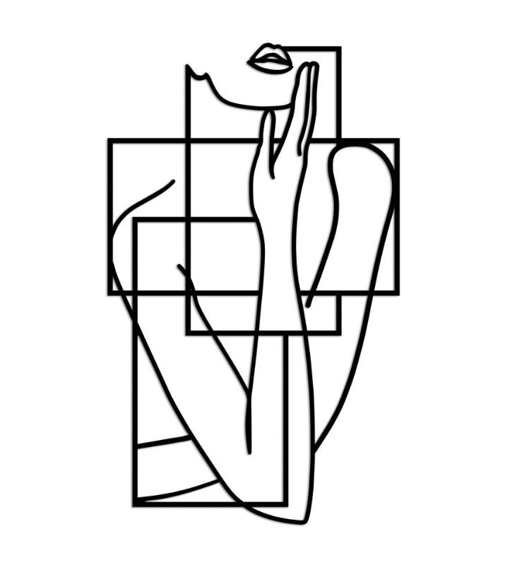 Wallity декорација за dzид Think-M, 50x30 см, црна