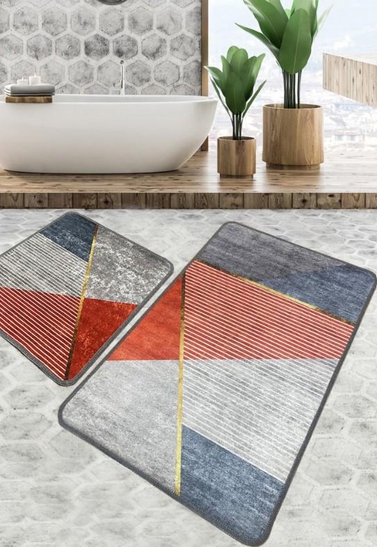 L'essentiel Maison Простирка за бања Sante 31, 2 парчиња, Шарена